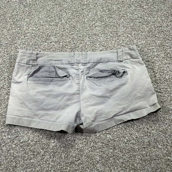 Y2k Low Rise Roxy Short Shorts Gray Faded Stretch Low Rise Essentials 34' Waist - Picture 5 of 10